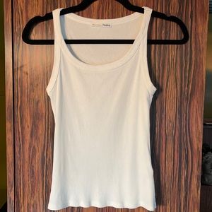 Reformation white simple tank top xs